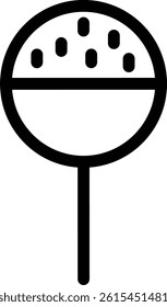 A lollipop is a sweet, flavored candy mounted on a stick, often enjoyed by kids and adults alike. It comes in various colors, shapes, and fruity or creamy flavors