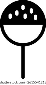 A lollipop is a sweet, flavored candy mounted on a stick, often enjoyed by kids and adults alike. It comes in various colors, shapes, and fruity or creamy flavors.