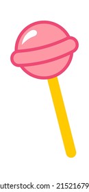 Lollipop sweet food candy. Vector illustration