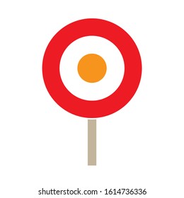 Lollipop-Süßigkeiten-Symbol. flache Illustration von lollipop süße Vektorillustration Symbol. Lollipop-Symbol