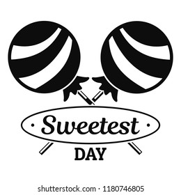 Lollipop sweet logo. Simple illustration of lollipop sweet vector logo for web design isolated on white background