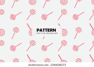 Lollipop sweet pink candies seamless repeat pattern