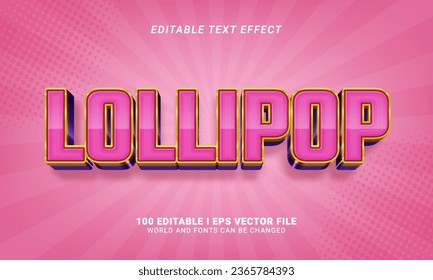 lollipop text effect graphic style