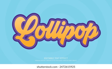 estilo de Plantilla editable de efecto de texto lollipop