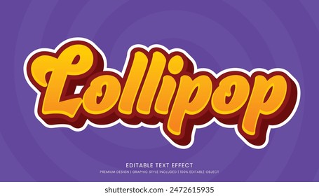 lollipop text effect template editable font style