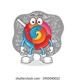 lollipop thinking hard vector. cartoon character