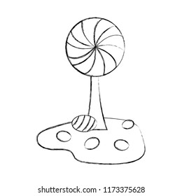 lollipop tree sweet candy scene