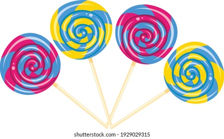 Lollipop vector art and illustration