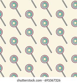 Lollipop vector background. Confectionery pattern.