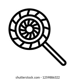 Lollipop vector, Chirstmas menu line design icon, editable outline 