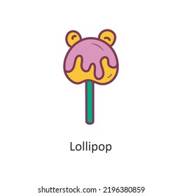Lollipop vector filled outline Icon Design illustration. Halloween Symbol on White background EPS 10 File