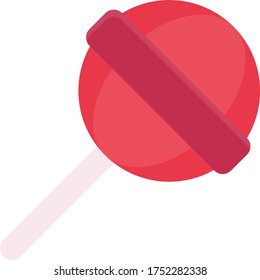 icono de color plano del vector lollipop 