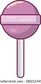 lollipop vector flat color icon 