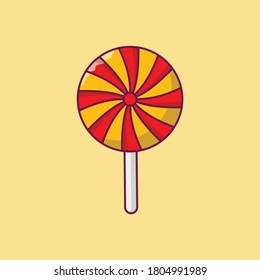 lollipop vector flat color icon