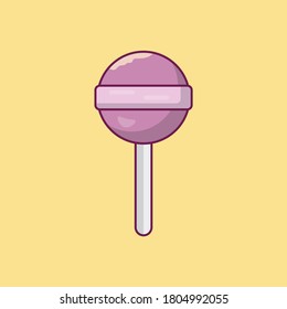 lollipop vector flat color icon