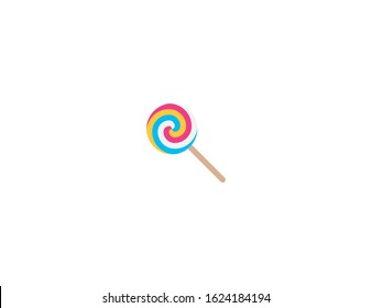 Lollipop vector flat icon. Isolated lolly candy emoji illustration 