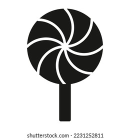 Lollipop vector Glyph icon isolate on white background
