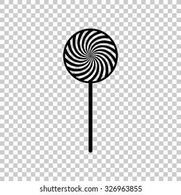 lollipop vector icon - black illustration