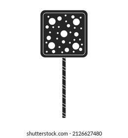 Lollipop vector icon. Black vector icon isolated on white background lollipop.
