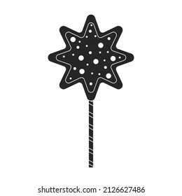 Lollipop vector icon. Black vector icon isolated on white background lollipop.