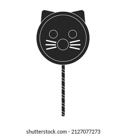 Lollipop vector icon. Black vector icon isolated on white background lollipop.