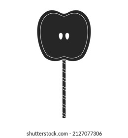 Icono de vector Lollipop. Icono de vector negro aislado en el lollipop de fondo blanco.