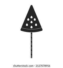 Lollipop vector icon. Black vector icon isolated on white background lollipop.
