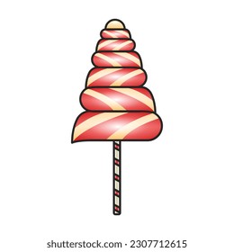 Lollipop vector icon. Color vector icon isolated on white background lollipop.