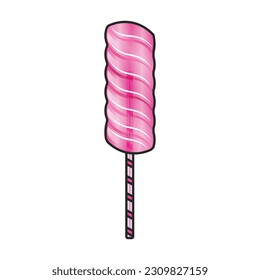 Lollipop-Vektorsymbol. Farbe, Vektorsymbol einzeln auf weißem Hintergrund, Lollipop.