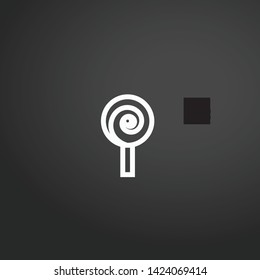 Lollipop vector icon. Lollipop concept stroke symbol design. Thin graphic elements vector illustration, outline pattern for your web site design, logo, UI. EPS 10.