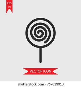 Lollipop vector icon, illustration symbol