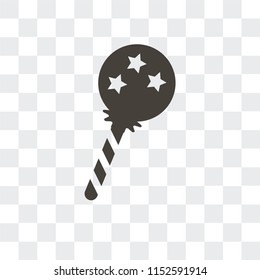 Lollipop vector icon isolated on transparent background, Lollipop logo concept