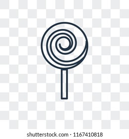 Lollipop vector icon isolated on transparent background, Lollipop logo concept