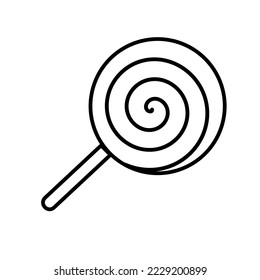 Lollipop vector icon isolated on white background, vector illustration 
