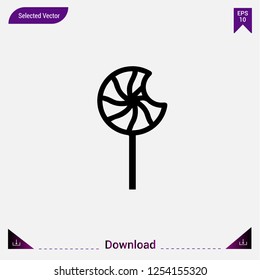 Lollipop vector icon. Modern, simple, isolated, flat best quality icon for web site designs or mobile apps. Vector illustration.