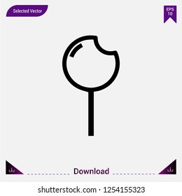 Lollipop vector icon. Modern, simple, isolated, flat best quality icon for web site designs or mobile apps. Vector illustration.