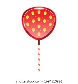 Lollipop vector icon. Realistic vector icon isolated on white background lollipop.