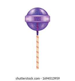 Lollipop vector icon. Realistic vector icon isolated on white background lollipop.