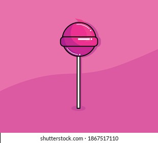 Lollipop Vector Illustration
Cherry Lollipop.
