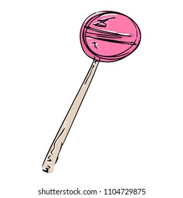 Lollipop. Vector illustration of lollipop. Hand drawn candy, lollipop.