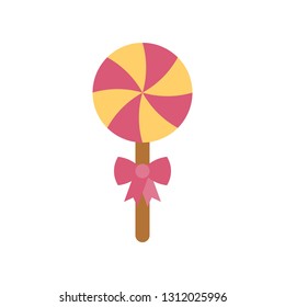 Lollipop vector illustration, Isolated flat design icon