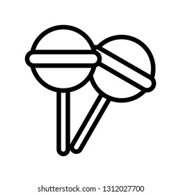 Lollipop vector illustration, Isolated line design icon