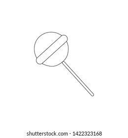 Lollipop vector illustration, Isolated line design icon