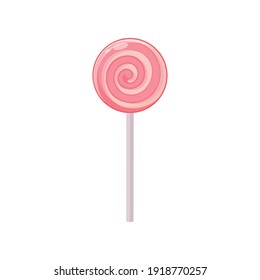 Lollipop. Vector illustration isolated on white background.