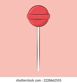 Lollipop, ilustración vectorial aislada en fondo blanco.