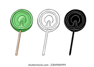 Lollipop vector illustration isolated on white background