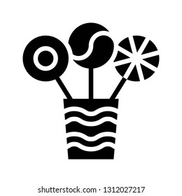 Lollipop vector illustration, Isolated solid design icon