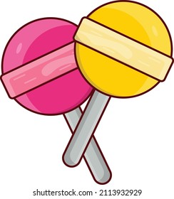 ilustración de lollipop Vector en un fondo transparente.Símbolos de calidad premium.Icono plano de línea vectorial para el concepto y el diseño gráfico.
