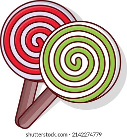 ilustración de lollipop Vector en un fondo transparente.Símbolos de calidad premium. icono plano de línea vectorial para el concepto y el diseño gráfico.
