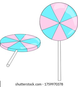 Lollipop vector illustration on white background. candy.